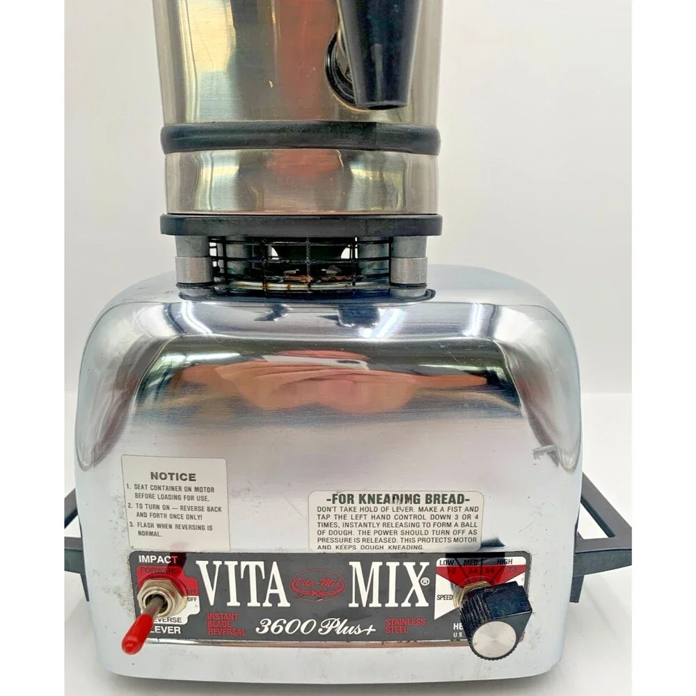 Vintage Vitamix 3600 Plus Blender Stainless Steel, 1980's Vita-Mix Model 479043